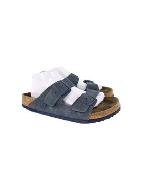 Birkenstock Arizona Soft Footbed Sandals US 9 Mens Blue Suede Slide Shoes
